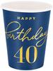 40th Birthday Set: Plates, Cups, Napkins