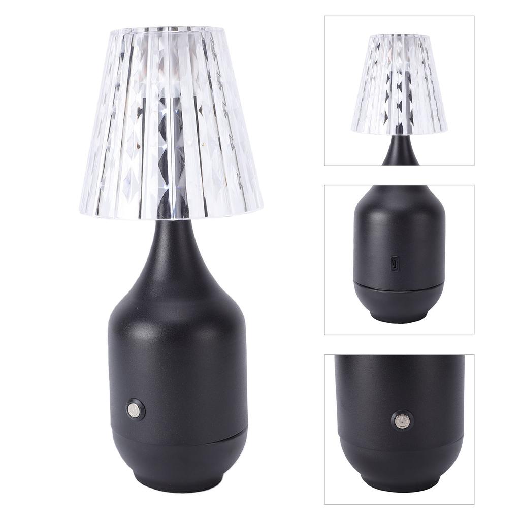 Table Lamp Rechargeable Touch Control Dimmable Eye Caring LED Bedside Lamp for Bedroom Night Stand