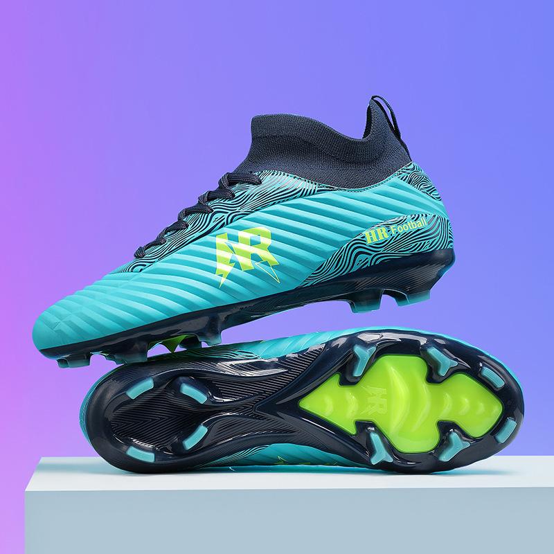 New youth sports football shoes men's and women's high-top HR football shoes match football shoes men's training shoes