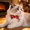 Adjustable Christmas Cat Collar Detachable Safety Breakaway Collar Pet Bow Tie Collar  Daily