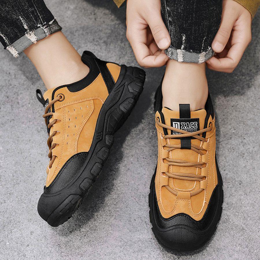 Men's hiking shoes autumn and winter men's shoes 2024 new outdoor shoes hiking Maillard style casual sports tooling shoes