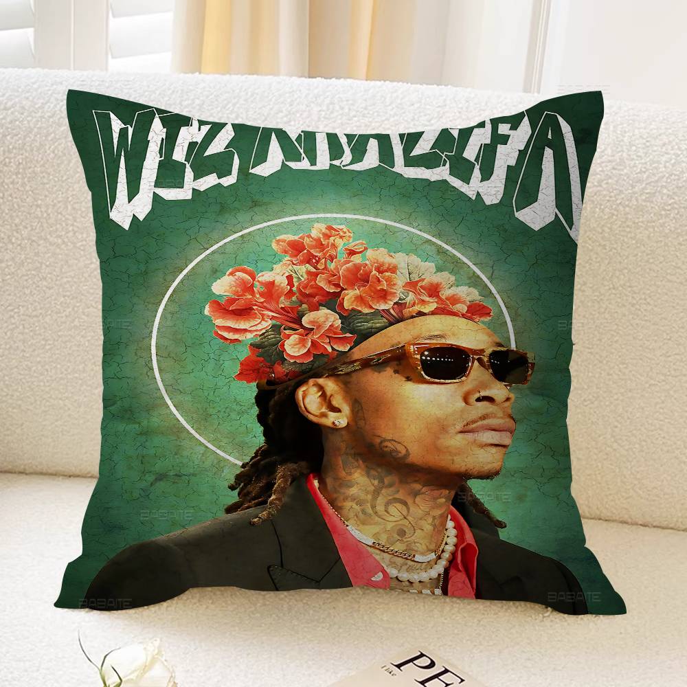 Rapper W-Wiz K-Khalifa Personalized Pillow Cover Kids Bedroom Wild Party Decor Pillowcase Kid Birthday Shower Gift