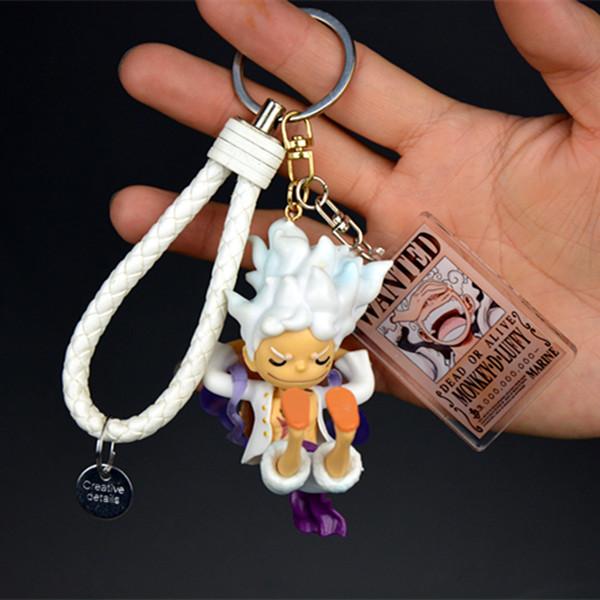 Anime One Piece Gear 5 Luffy Figur Anhänger Schlüsselanhänger Puppe Anhänger Spielzeug Dekoration Geschenk Schönes Design Langlebig