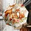1pc Forest Animals Automatic Folding Umbrella, Heavy Duty 8 Rib Iron Frame,  Suitable for Travel, Daily Use, Birthday, Decor Gift M0104046