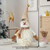 Christmas Plush Snowman Figurine With Foam And Fabric For Holiday Decor