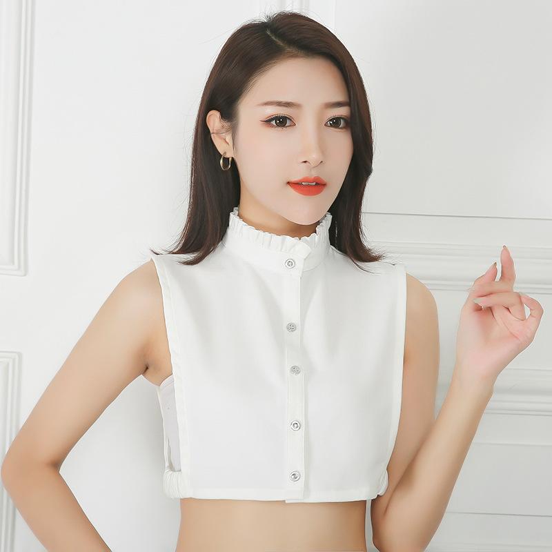 XXL Casual White Fake Collars for Women Neckwear Half Shirt Detachable Collars Nep Kraagie Cravats Half Shirt Sweater Accessory