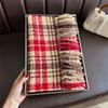 Winter Cashmere British Classic Plaid Scarf Men Women Warm Thicken Shawl Neckerchief Scarves Bufanda Tassel Poncho Echarpe Stole