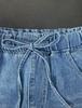 Women's High-Waisted Elastic Wide-Leg Jeans 2025 - Solid Color, Water-Washed, Slimming, Loose Fit