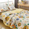 Summer Thin Quilt Washable Cotton Air-conditioning Quilts Soft Skin Friendly Blanket for Child Adult Double Bed Comforter Print
