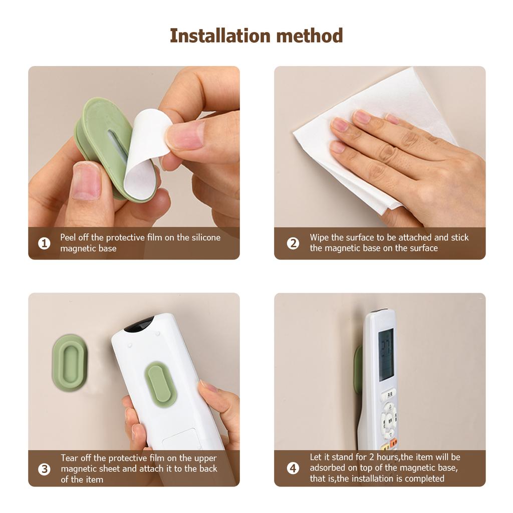 Magnetic Remote Control Bracket, Self-Adhesive Wall Mounted Storage Bracket for Remote Controls, Household Goods Storage