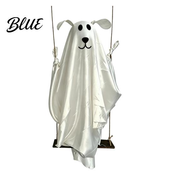 Halloween Ghost Outdoor Decoration Hanging for Decoration Cute Flying Satin White Reusable Party