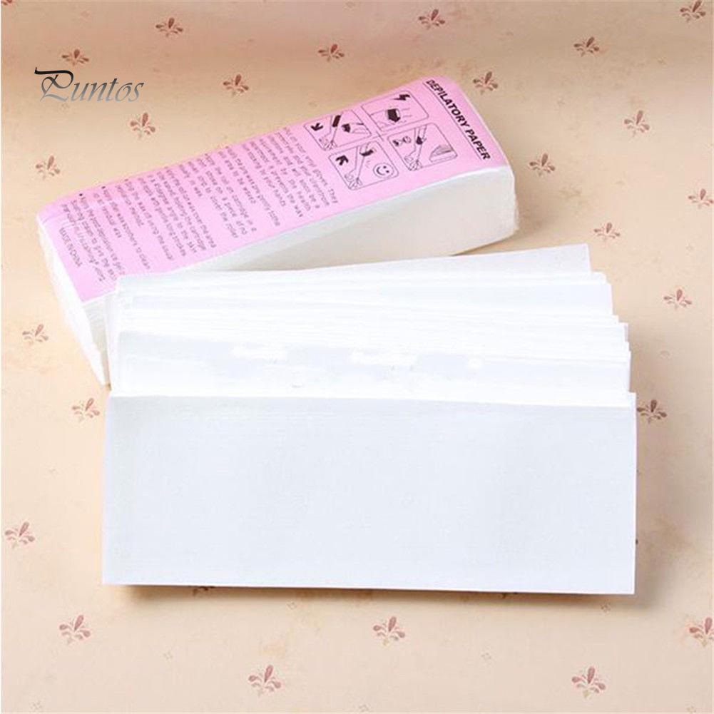 Body 100 ks Dámské jednorázové netkané voskové depilační papírky Pásky pro odstraňování chloupků na ruce a nohy