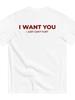I Want You But I Just Can'T Flirt T-Shirt Casual Crew Neck Printed with A Fun Unisex Slogan Men's T-shirts for Summer