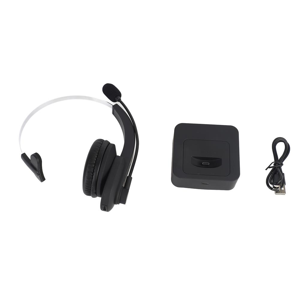Single Ear Headset Lightweight Rotatable Microphone Rechargeable Bluetooth Headphones