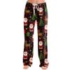 Women's Casual Christmas Print Loose Fit Pajama Pants for Home Sleepwear