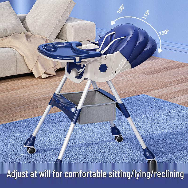 Multifunctional Foldable Baby High Chair: Portable, Rocking, and Dining Chair for Growing Children