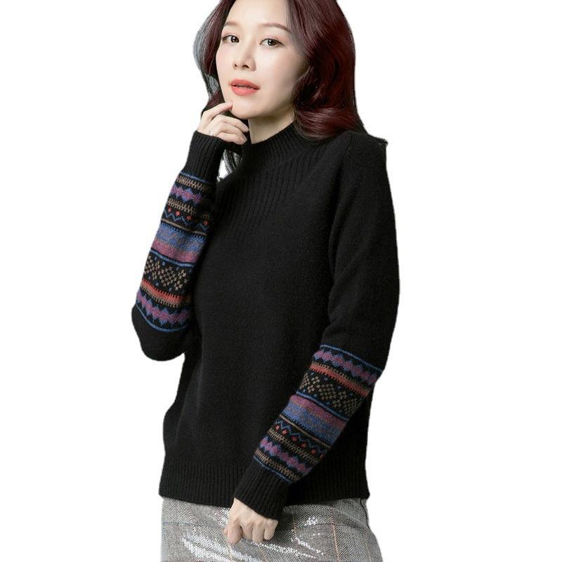 Soft Half Turtleneck Sweater Women Autumn and Winter Bottoming Shirt with Loose Thin Knit Sweater