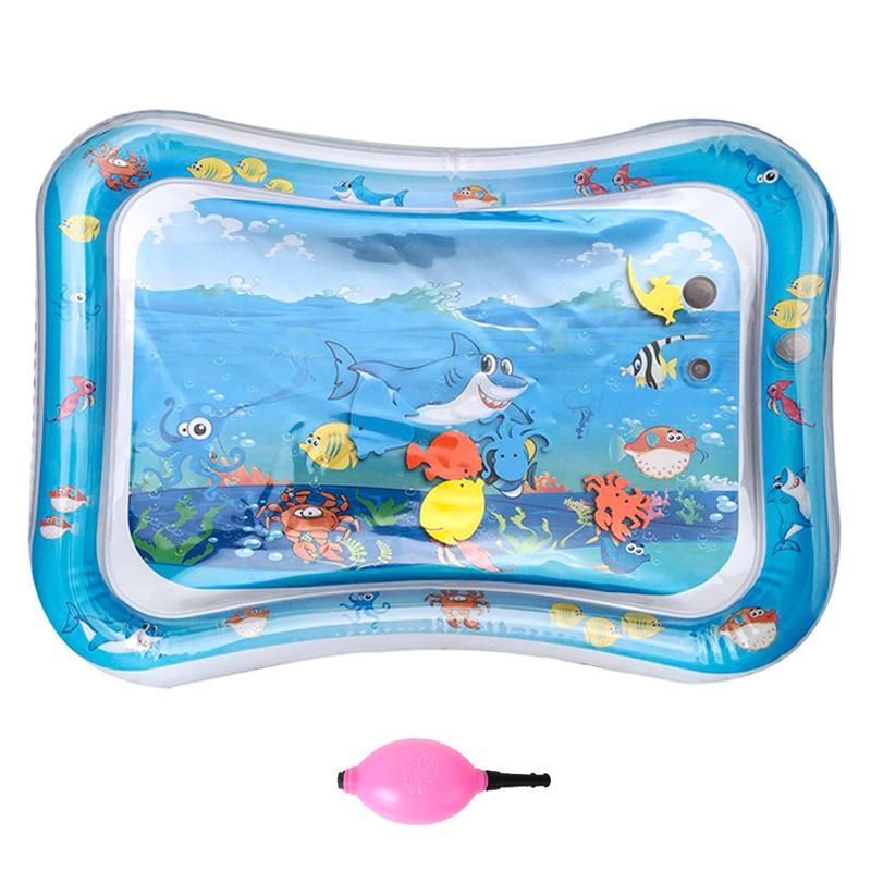 Baby Water Play Mat Tummy Time Toys For Newborns Playmat Pvc Toddler Fun Activity Inflatbale Mat Infant Toys Seaworld Carpet