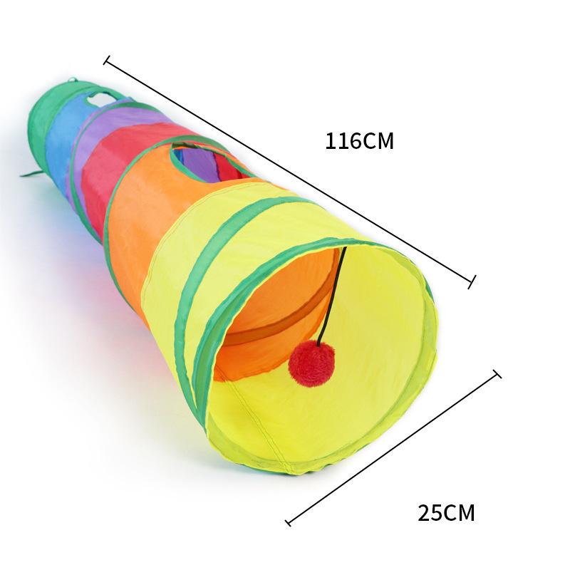 Cat Tunnel Tube Interactive Play Hide & Seek Maze Crate Toy for Cats