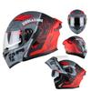 Motorcycle Helmet Unisex Full Face Street Bike Helmet All Season Large Tail Wing Motorcycle Protective Gear