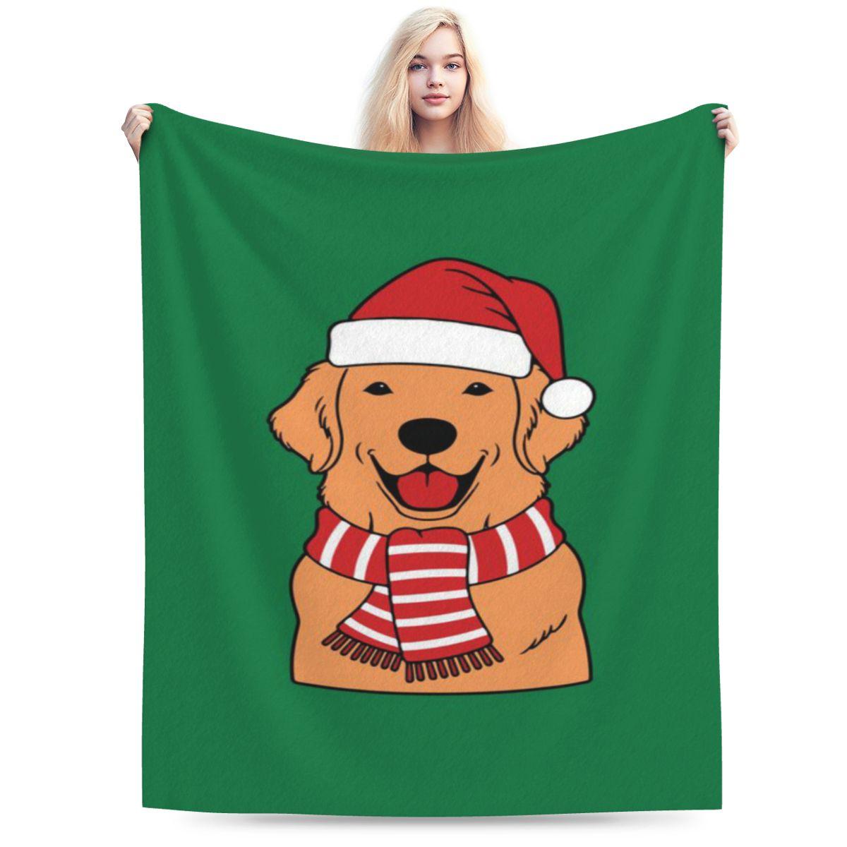 Golden Retriever Christmas Dog Custom Warm Party An UltraSoft Micro Fleece Blanket 75x100cm 30x40in