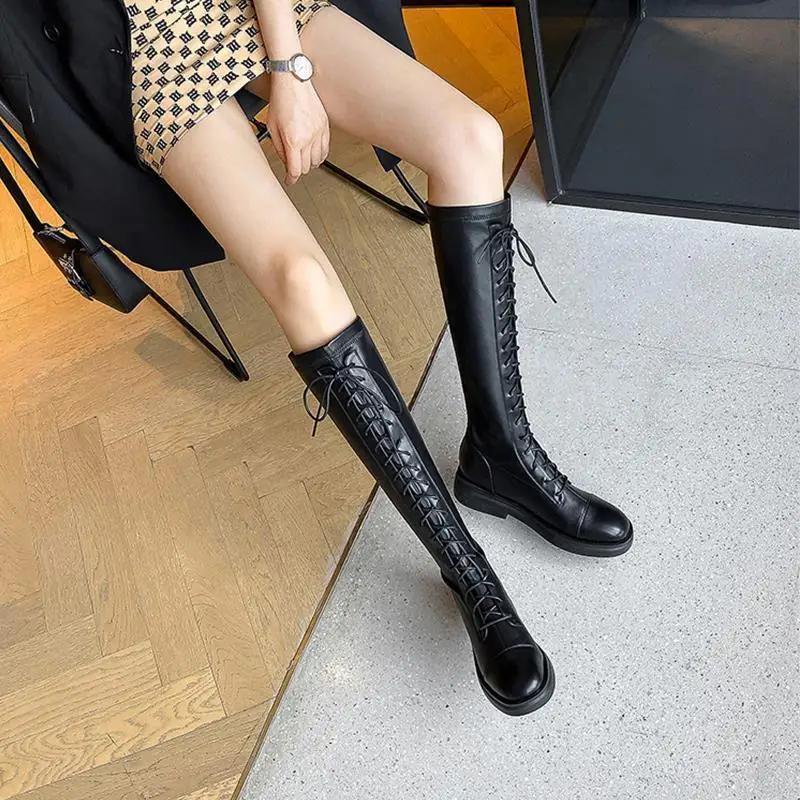 Long Boots For Women  Autumn New Knight Boots Look Slim  British Style Not Over The Knee Long Boots