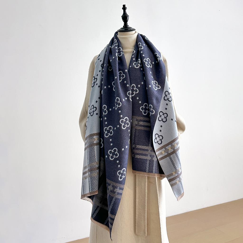 Luxury Winter Scarf for Women Faux Cashmere Warm Pashmina Thick Soft Shawl Wrap Female Brand Foulard Stylish Bufanda Stole