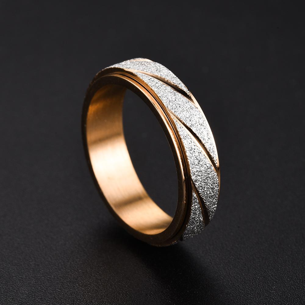 Hot Selling Trendy Stainless Steel New Color Frosted Rings For Women Men Zircon Accessories Wholesale Dropshipping Size 6-11