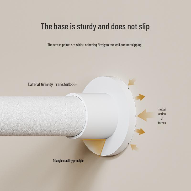 Heavy-Duty Telescopic Rod: No-Drill Curtain & Drying Solution for Bathroom, Bedroom, Doorway, Balcony