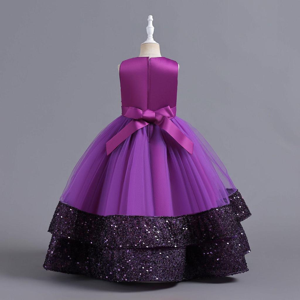 Beautiful Children Girls Evening Dress Kids Costume Pageant Lace Princess Dresses Flower Girls Dress Elegant Wedding Dress