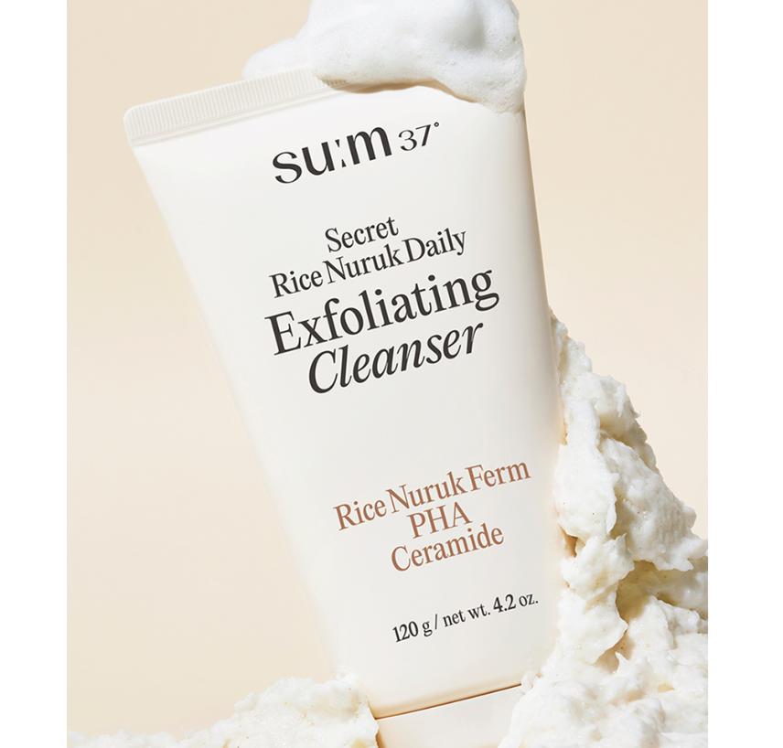 sum37 Secret Rice Nuruk Peeling to Foam Cleanser 40g – Exfoliating & Brightening