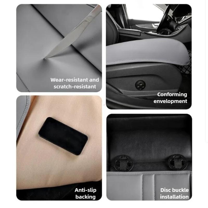 1PCS Nappa Leather Car Seat Cover Anti-Slip and Full Wrap Driver Four Season Universal Fit Most Car SUV Car Accessories