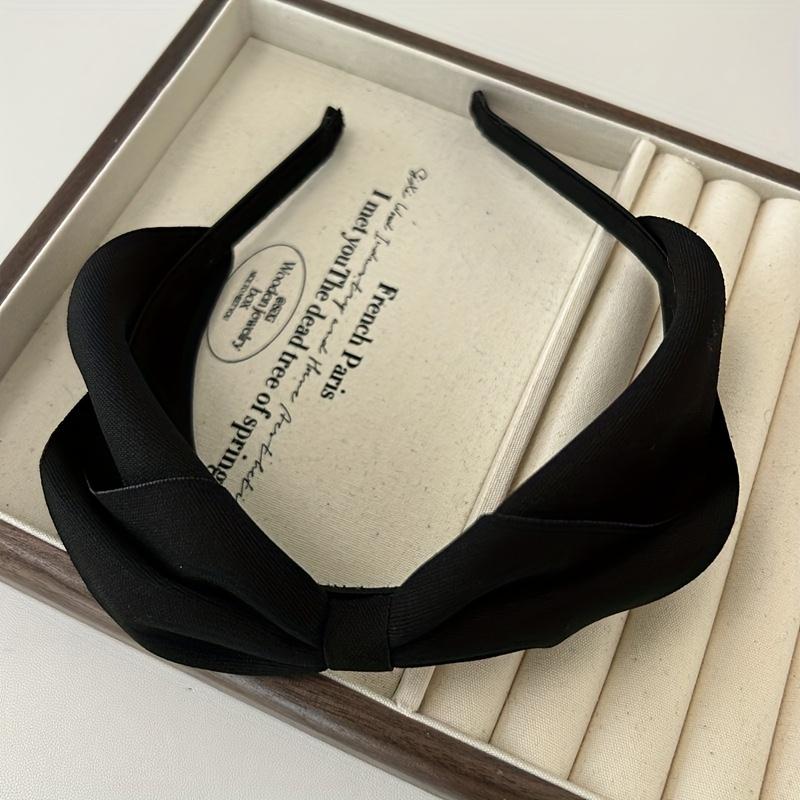 [Popular in Europe And America] Ins Style Easy Bow Headband, Full of Texture, Create a Delicate Shape, Easy Solid Color Bow Headband,