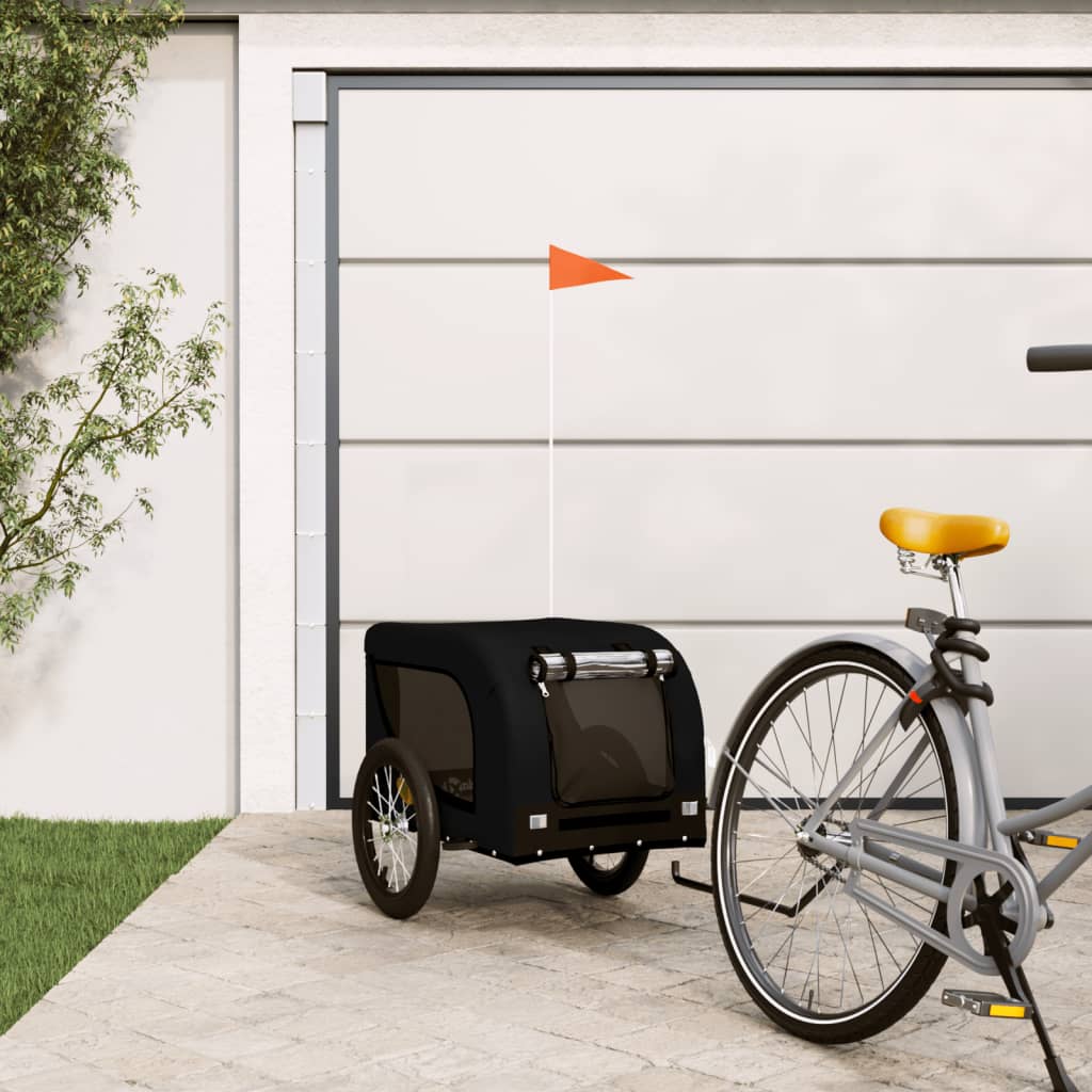 Vidaxl Bicycle Trailer For Pets, Oxford Fabric And Iron