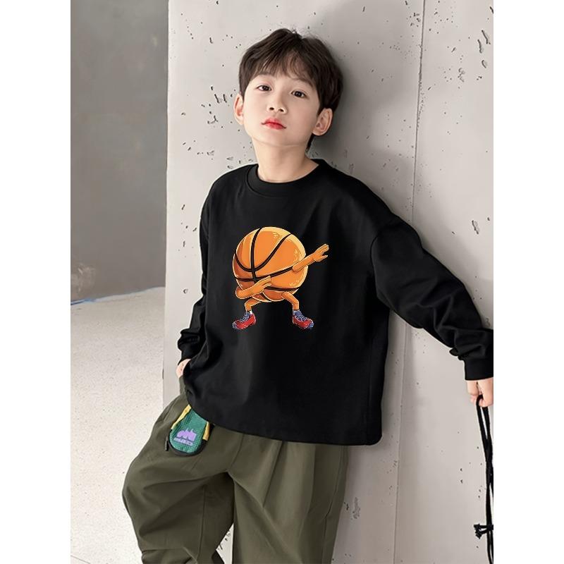 Pure Cotton Children's Long-Sleeve T-Shirt, Spring/Autumn Korean Style for Big, Medium, and Small Kids