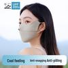 2025 Ice Silk Cooling Seamless Sun Mask for Women, Thin Breathable Mesh, UV Protection, Enhances Face Shape, Guards Eye Corners