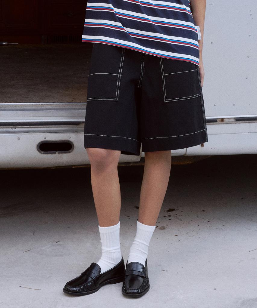 DTHIRTYONE (Woman) Stitch Bermuda Pants (Black)
