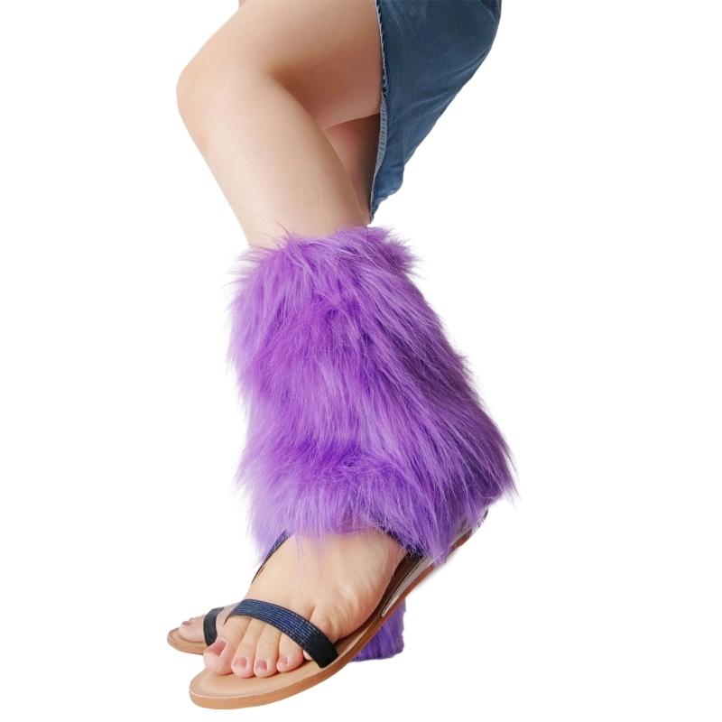 Faux Furs Leg Warmers for Womens Winter Warm Furs Boot Cuffs Covers,Cozy,Christmas,Halloween,Party, Cosplay Costume
