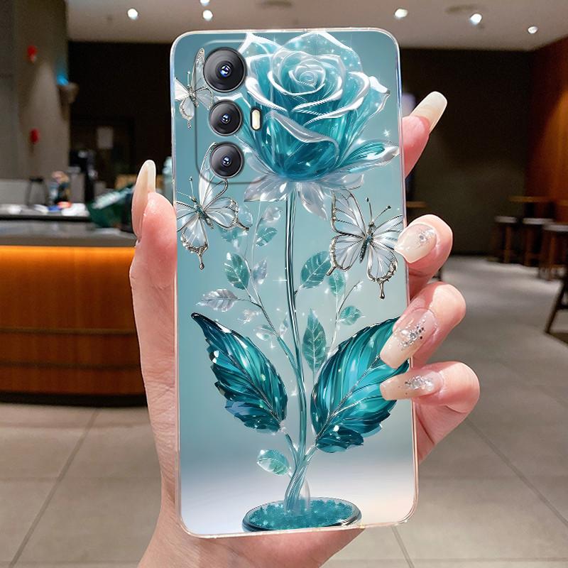 Für Cubot Max 5 Hülle 2024 Silikon Weiches TPU Handyhülle Für CubotMax5 Cover Luxus Mode Schmetterling Blumen Klare Stoßstange Schale