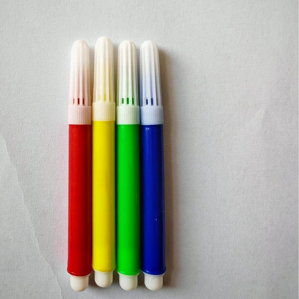Kids' DIY Doodle Mini Colored Pencils & Watercolor Brush Set - 4/6 Colors