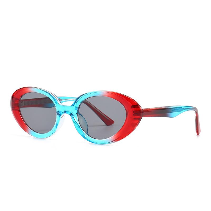 Fashion Oval Cat's Eye Frame Sunglasses Gradient Color Eyeglasses Women Luxury Designer Outdoor Fishing Travel Sun Glasses UV400