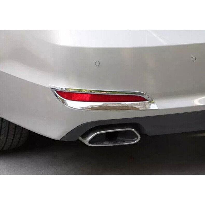 2x For Hyundai Sonata 2015-2017 Chrome ABS Rear Bumper Fog Light Lamp Frame Trim