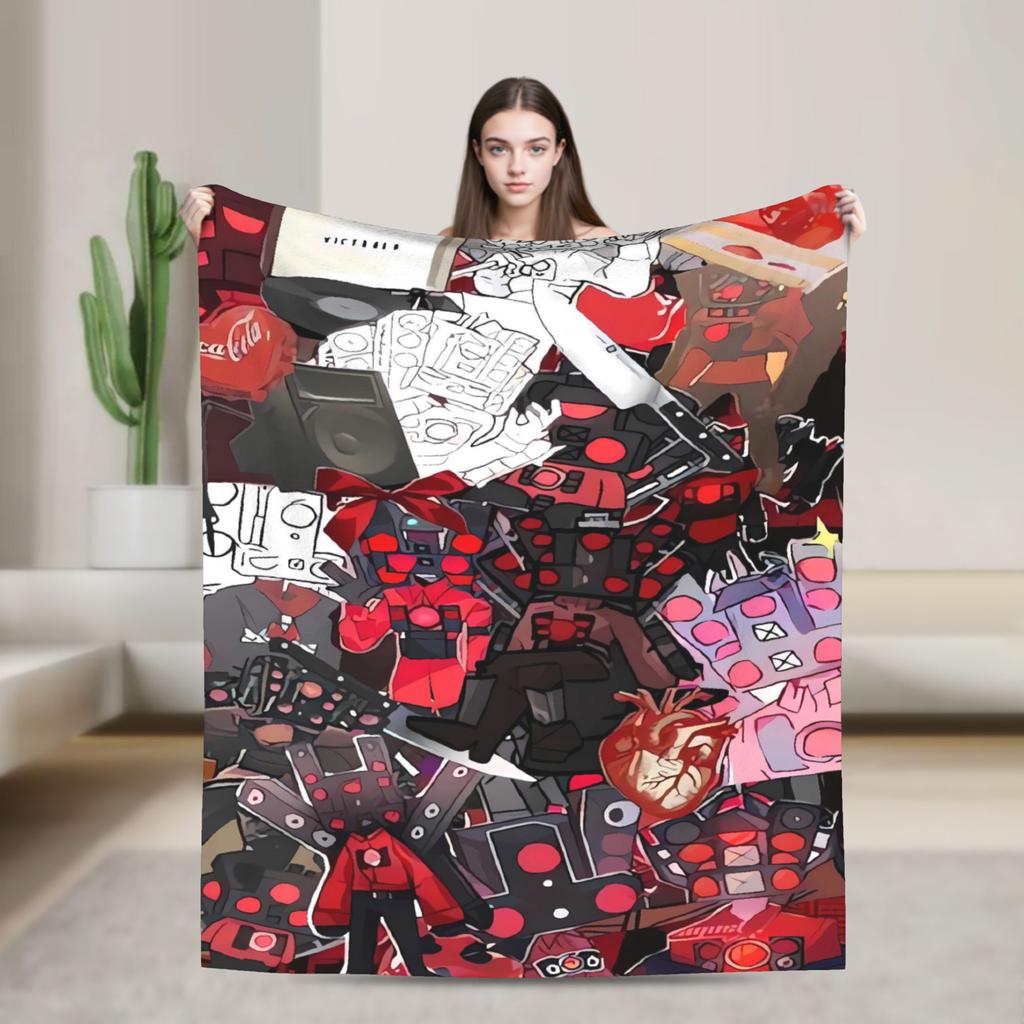 Titan Speakerman Potenziato Titan Flannel Blankets Warm Soft Throw Blanket for Home Decor Decorative Bedspread Sofa Bed Cover