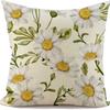 Year Daisy Flower Linen Pillow Case Home Decor Hydrangea Sofa Pillow Cushion
