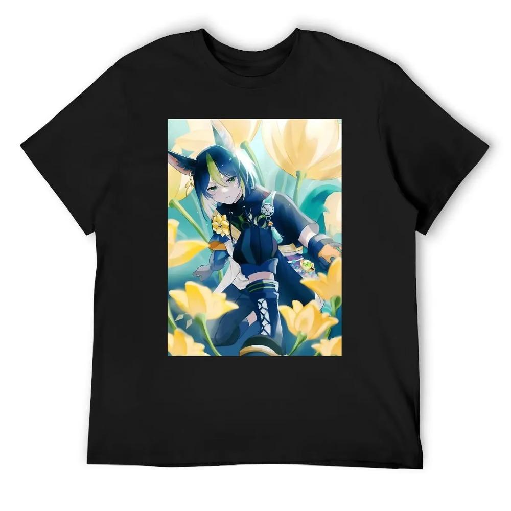 

Tighnari Essential For Sale Круглая футболка с круглым вырезом Спортивные футболки Графический Винтаж Nerd Досуг Размер США XXXXXL чёрный