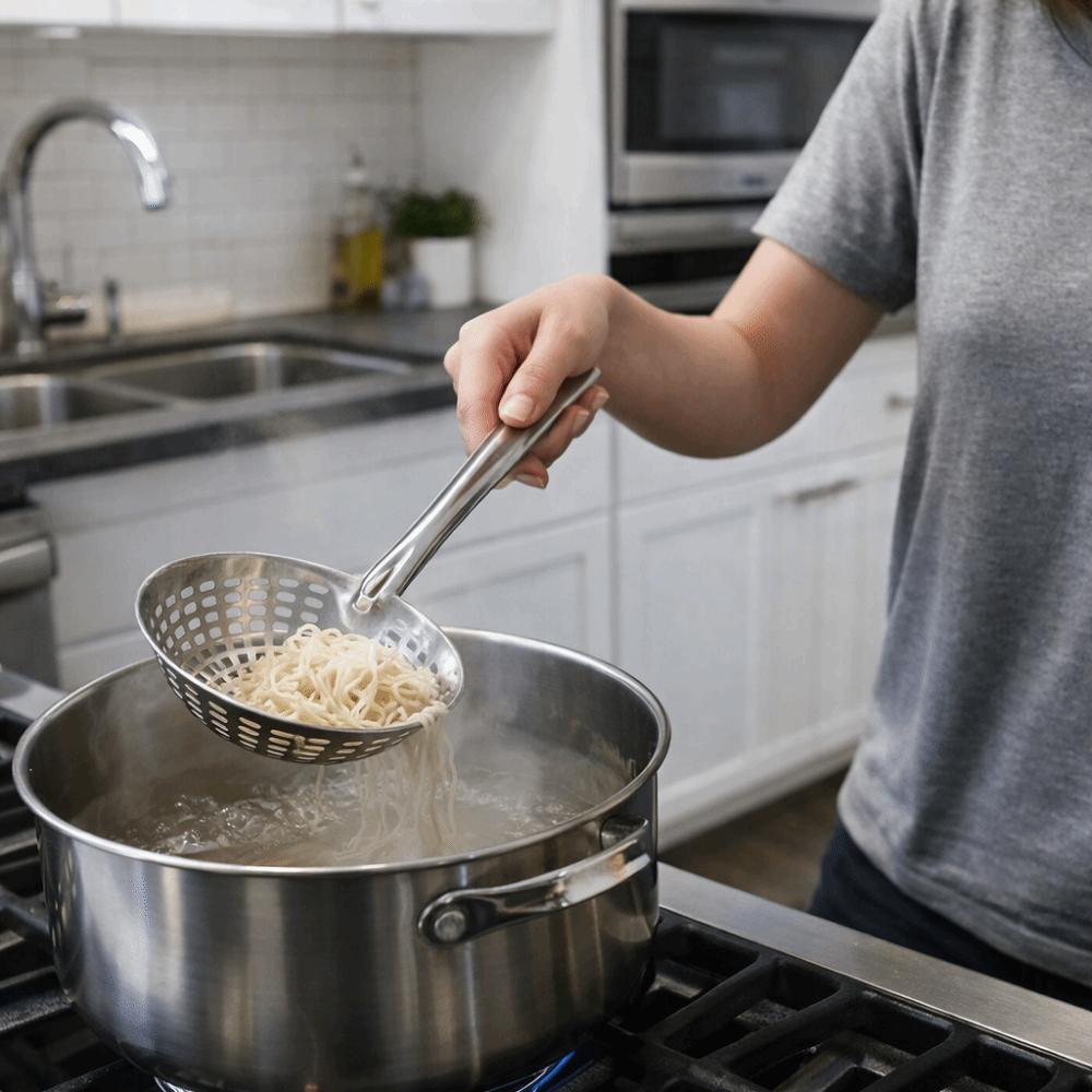 Anti-scald Stainless Steel Colander Heat-Resistant Kitchen Strainer  Oil Frying