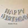 Shuxy Aluminum Foil Banner Balloons Hangout Happy Birthday Letter Balloons for Party Decorations Silver -