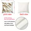 2D Flat Printed Leaf Pattern Cushion Covers for Home Decor Polyester Pillowcase, Sofa Decorative Cushion Cov Headboard Pillow