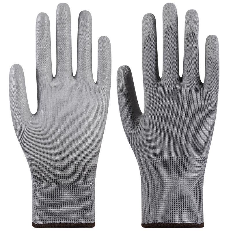 

1/5 пар серых перчаток, Нескользящие, прочные, Удобная посадка, вязаная манжета, Устойчивые к разрыву,, для садоводства, строительства, деревообработки и авторемонта 5Pairs