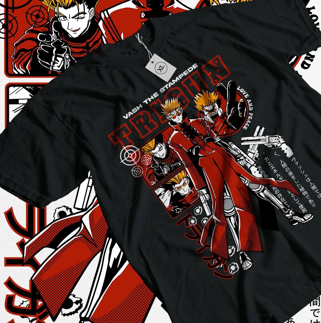 Trigun TShirt Vash The Stampede Moon Funny Unisexga Japanese Anime Gift Shirt S